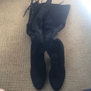 Steve Madden Thigh High Lace Up Boots